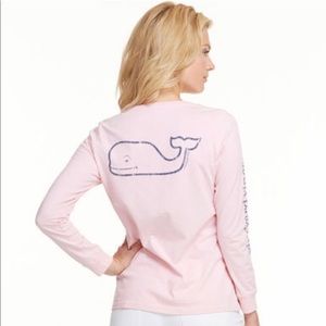 Long-Sleeve Heathered Vintage Whale Pocket Shirt